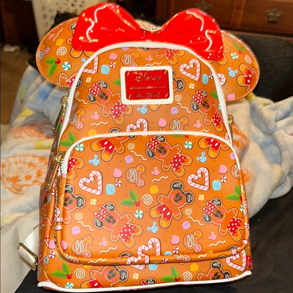Disney Orange Red Mickey Mouse Backpack